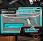 Preview: GOATGUNS Modell 1911 Light Blue, mit Hülsenauswurf (Set)