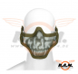Preview: Gesichtsschutzmaske Metall mit Elasthan-Gurt OD, Skull