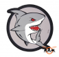 Preview: 3D - Attacking Shark Patch (Grau/Rot)