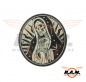 Preview: 3D - Santa Muerte Rubber Patch - nachtleuchtend