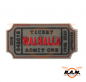 Preview: 3D - Large Walhalla Ticket Rubber Patch - Grey