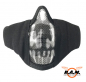 Preview: Gesichtsschutzmaske Nylonmesh mit Totenkopf Motiv, black