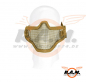 Preview: Gesichtsschutzmaske "Tactical" Metall mit Elasthan-Gurt, coyote tan