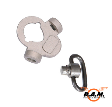 SOLIDCORE - dualer QD Sling Swivel für M4/M16, silber