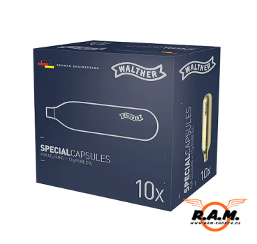 Walther Spezial 12 Gramm Co² Kapseln, 10er Pack