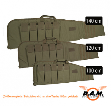 Rifle Case / Futteral mit Tragegurt, oliv, 100cm