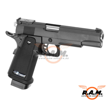 Softairpistole Hi-Capa 5.1 R Full Metal Co2, schwarz