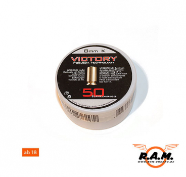 Victory 8mm Knall Platzpatronen, 50 Schuss