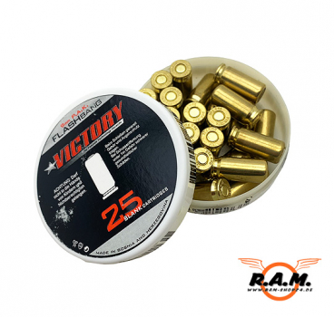 Victory 9mm PAK FlashBang Knallpatronen, 25 Stück