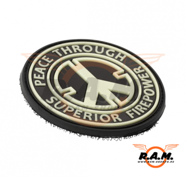 3D - Peace through superior firepower rubber patch