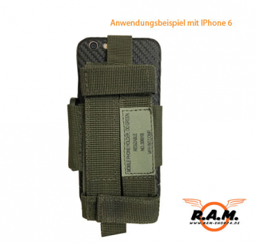 Handyhalter "MOLLE" größenverstellbar, oliv