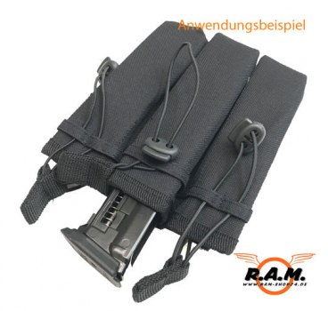 Molle Pistolen Magazintasche dreifach in Everglade von SOLIDCORE