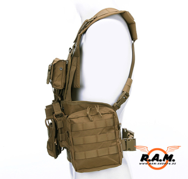 Operator Chest Rig mit divers. abnehmbaren Taschen in Tan