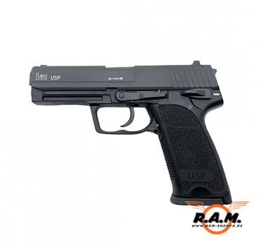 Heckler & Koch USP, 6mm BB, CO2 Blow Back, Metallschlitten, schwarz