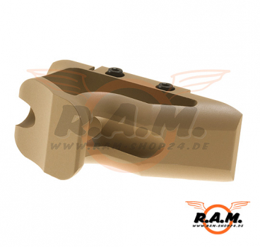 CNC Picatinny Short Angled Grip, FDE