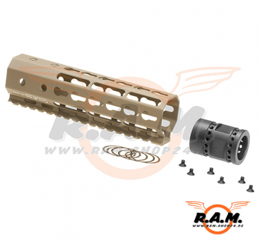 ARES 7 Inch Keymod Handguard Set, Desert