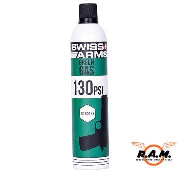 SWISS ARMS Airsoft Green Gas 500 ml silikonhaltig (130 PSI)