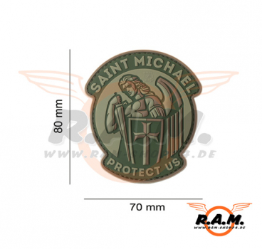 3D - Saint Michael Rubber Patch - Multicam