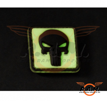 3D - Punisher Rubber Patch - nachtleuchtend