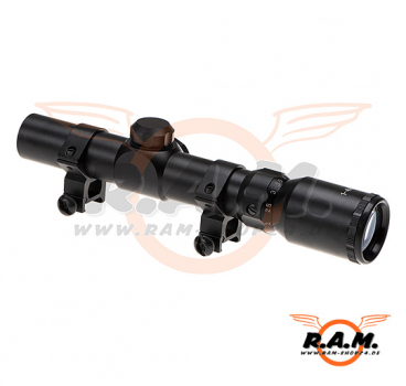 Aim-O 1-4x24 Mil-Dot, Tactical Scope, schwarz