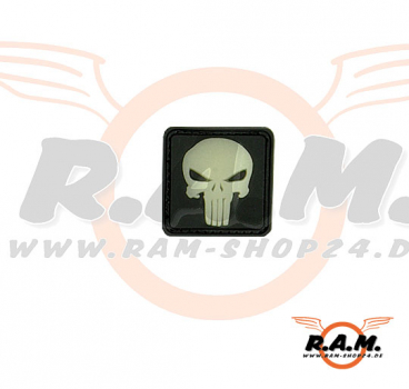 Punisher Rubber Patch Glow in the Dark