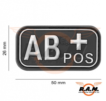 Bloodtype Rubber Patch AB Pos