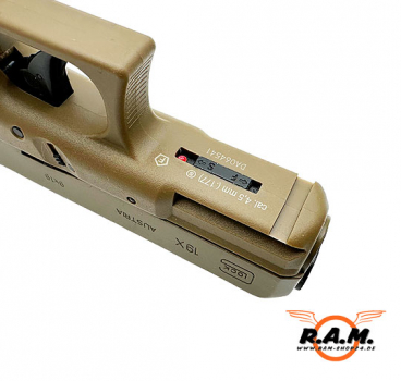 CO2 Non Blowback Luftpistole Glock 19X 4.5mm (.177) BB Tan