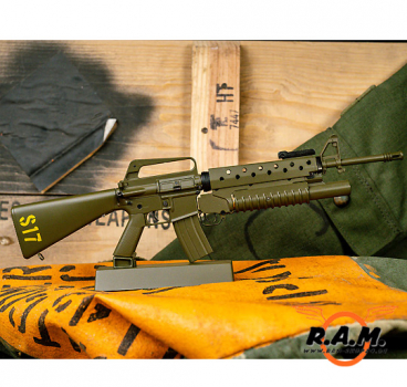 GOATGUNS Modell M16 with M203 Grenadier Model - Green (S-17) (Set)