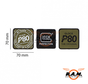 Glock P80 Patches Set, 3teilig