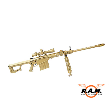 GOATGUNS Modell - Barrett 82A1 cal. .50, gold (Set)