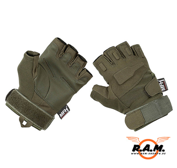 Taktische Halb-Finger Sniper Handschuhe, Oliv