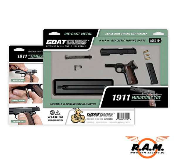 GOATGUNS Modell 1911 BLACK mit Hülsenauswurf (Set)