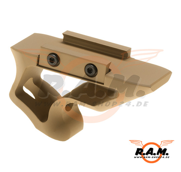 CNC Picatinny Short Angled Grip, FDE