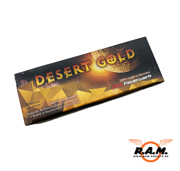 Desert Gold - Zink Sternbombetten 20 Schuss cal. 15mm