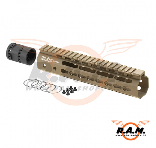 Ares 9" Aluminium Keymod Handguard, desert