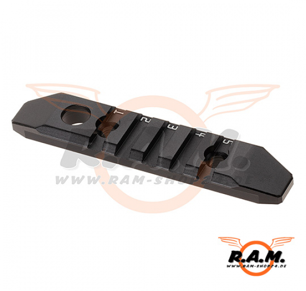 5 Slot Aluminium Schiene für Keymod und M-LOK, schwarz