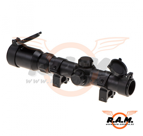 Aim-O 1-4x24 Mil-Dot, Tactical Scope, schwarz