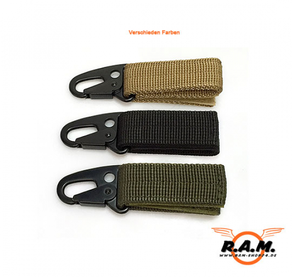 Molle Schlüsselanhänger, Tactical in oliv, Länge 6cm von SOLIDCORE