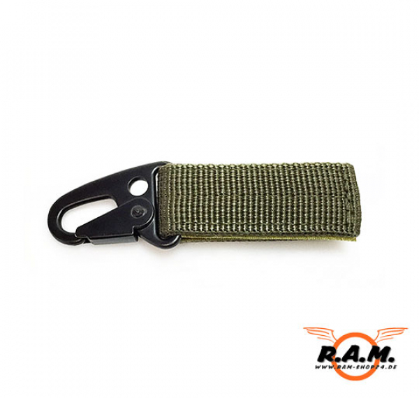 Molle Schlüsselanhänger, Tactical in oliv, Länge 6cm von SOLIDCORE