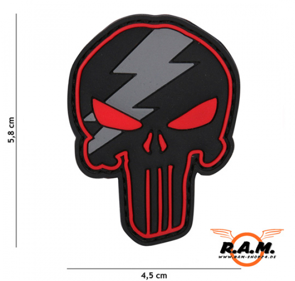 3D - Punisher Thunder Red Patch