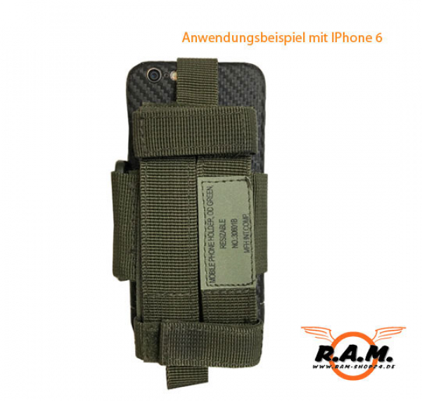 Handyhalter "MOLLE" größenverstellbar, oliv