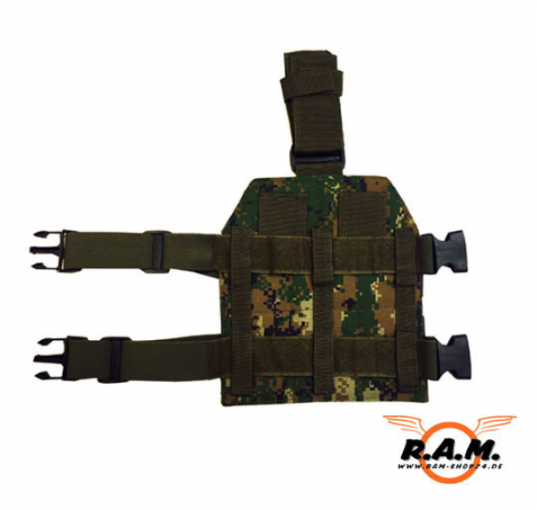 SOLIDCORE Molle Beinplatte "SLIM LINE", Leg Carrier, Marpat / Digital Woodland