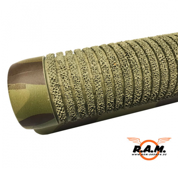 CAM870 Frontgriff im Police Style mit Anti-Rutsch-Stipple in Multicam