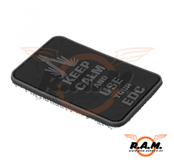 3D - Keep Calm EDC Rubber Patch - schwarz