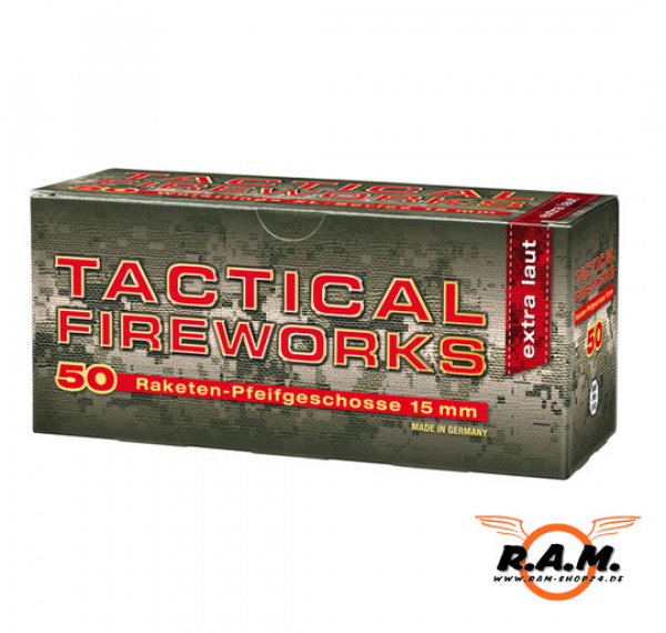 Umarex Tactical Fireworks , 15mm, Raketen-Pfeifgeschosse "extra laut", Inhalt 50 Stück