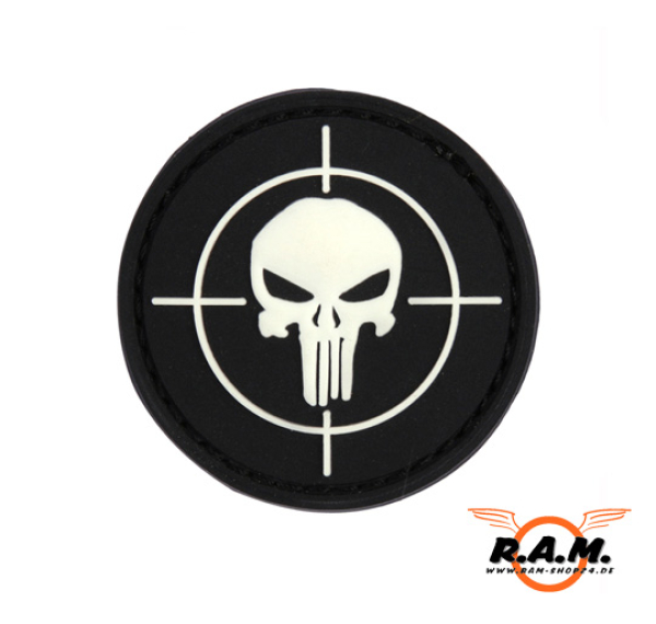 3D - Punisher Visier Patch, schwarz