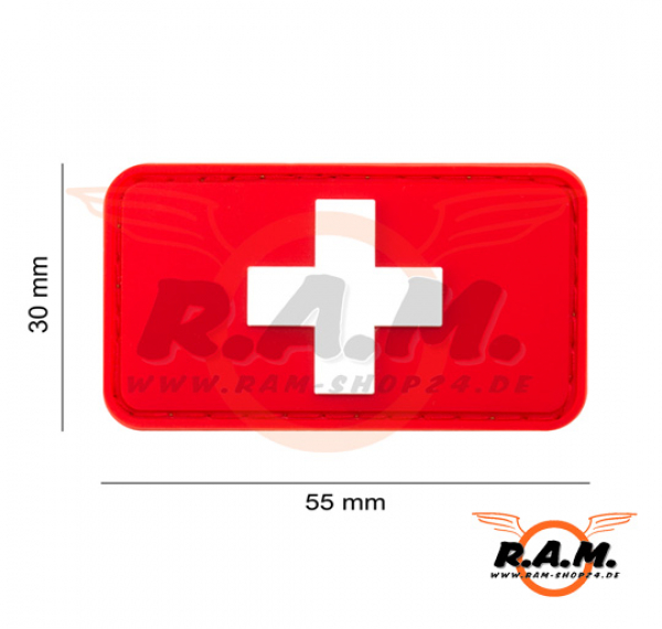 3D - Swiss Flag Rubber Patch