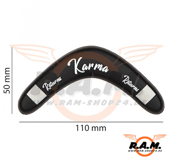 Karma Returns Rubber Patch, schwarz