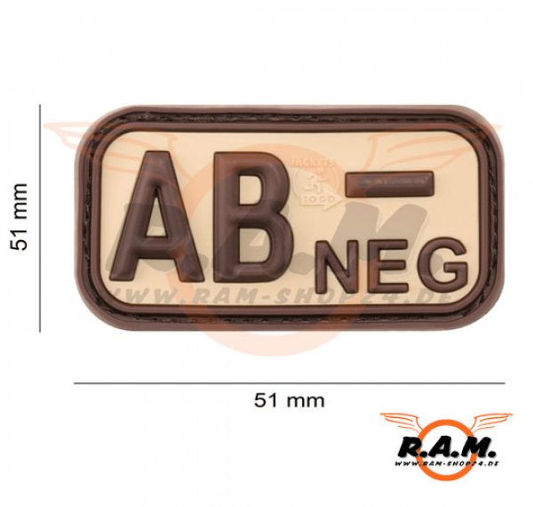 Bloodtype Rubber Patch (Desert) AB Neg