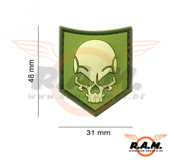 SOF Skull Rubber Patch, Forest (JTG)